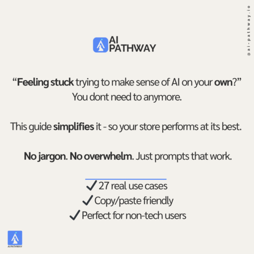 Simplified AI guide for Etsy sellers with 27 real prompts for non-tech users