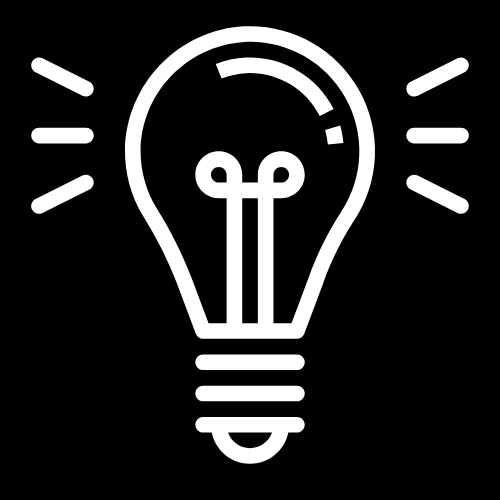 Glowing lightbulb icon representing weekly AI tips for beginners