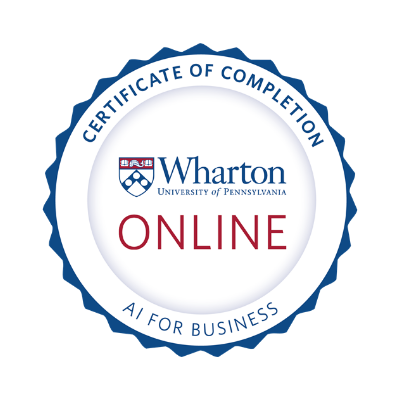 Wharton AI for Business Certificate badge earned by Kerry Clark