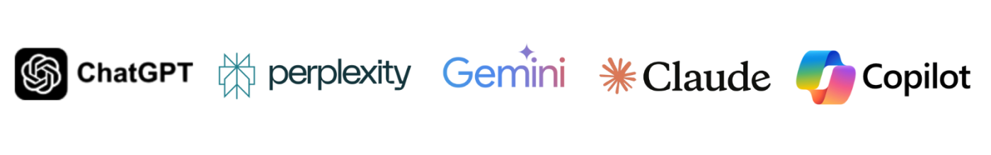 Practical AI Training for Non-Tech Professionals - Logos for ChatGPT, Claude, Gemini, Perplexity, and Copilot — featured tools taught by AI Pathway, alongside other evolving AI platforms.