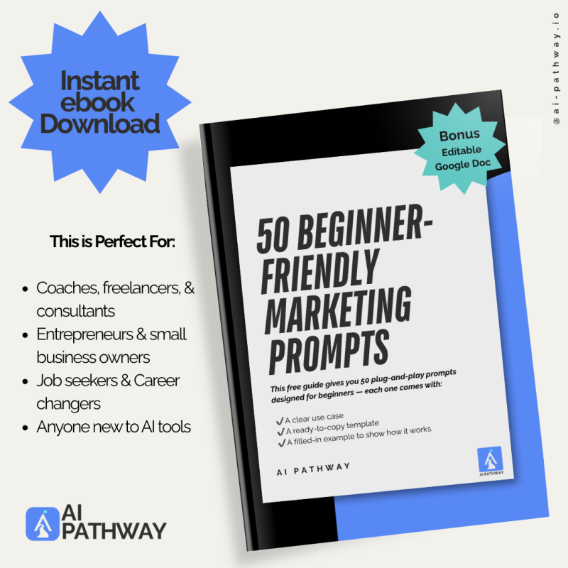 AI Pathway 50 Beginner Friendly marketing prompts