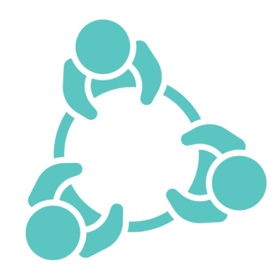 Team collaboration circle icon