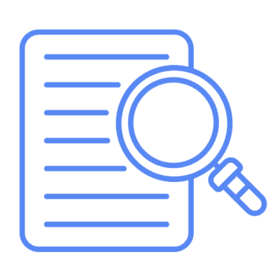 Document with magnifying glass icon