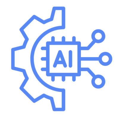 AI chip inside gear icon